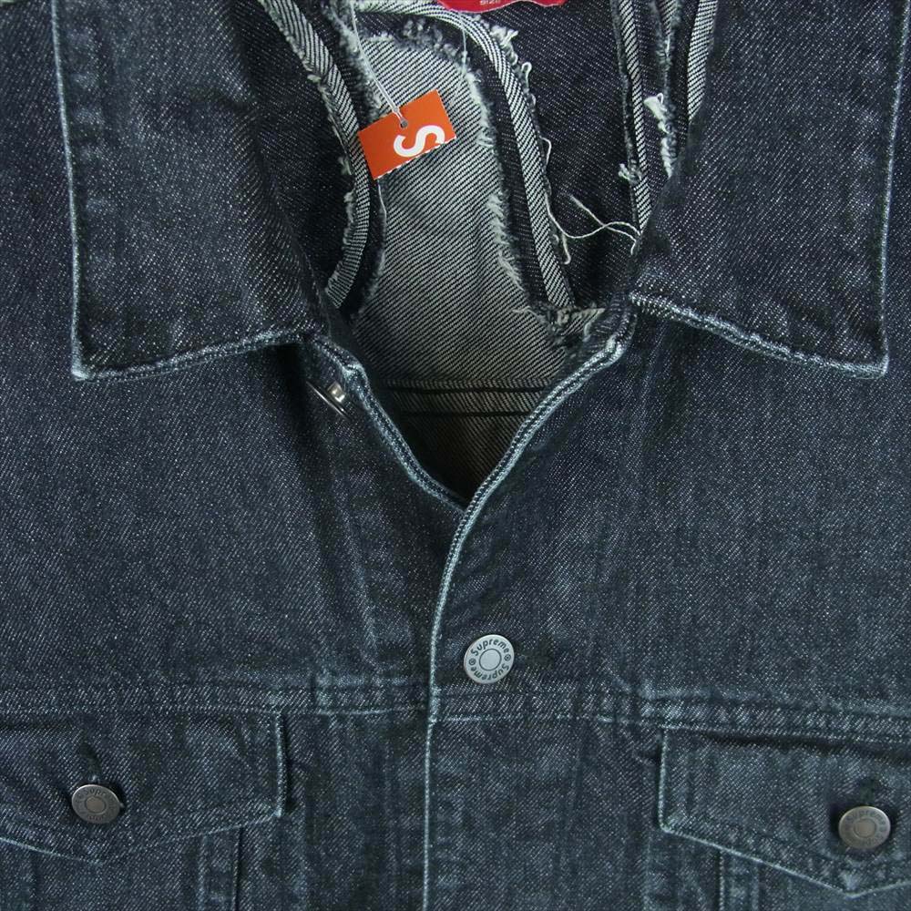 Supreme シュプリーム 22SS Inset Logo Denim Trucker Jacket インセント ロゴ デニム トラッカー ジャケット グレー系 L【新古品】【未使用】【中古】
