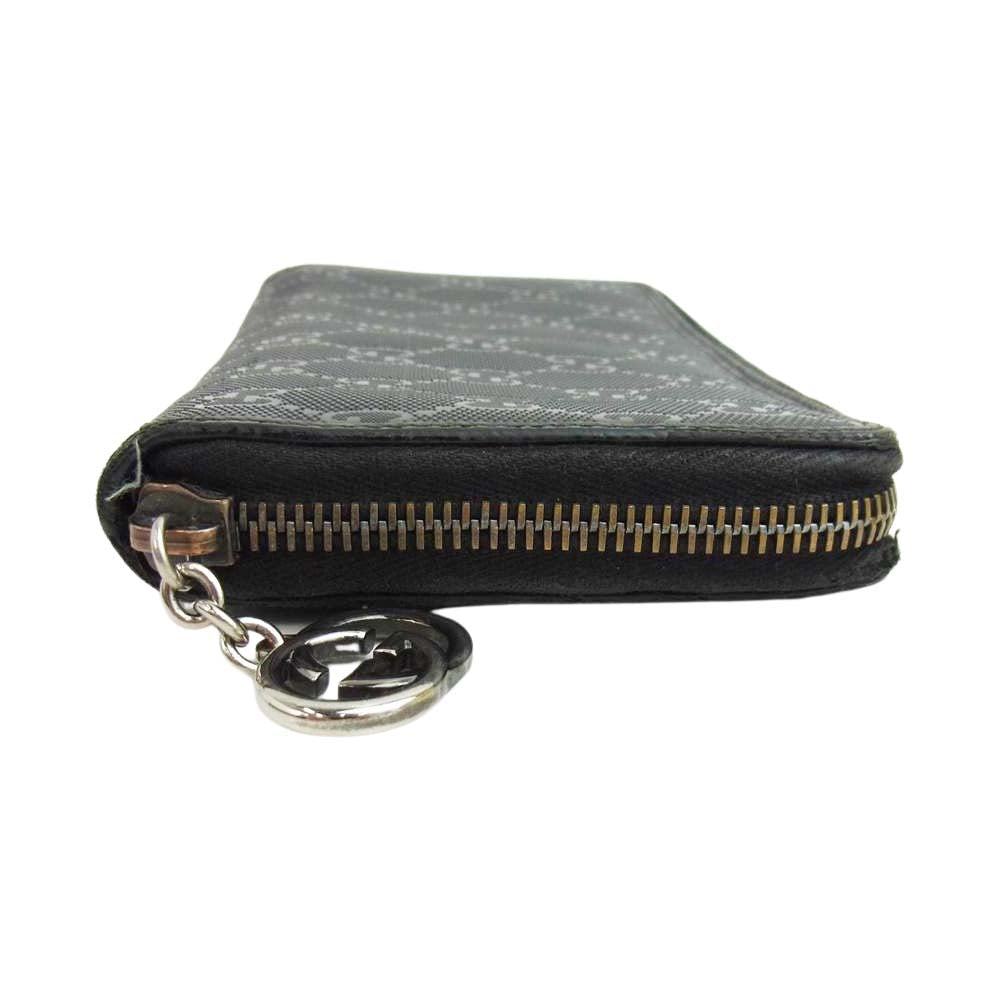 GUCCI グッチ GG インプリメ ラウンドジップ 長財布 ブラック系【中古】