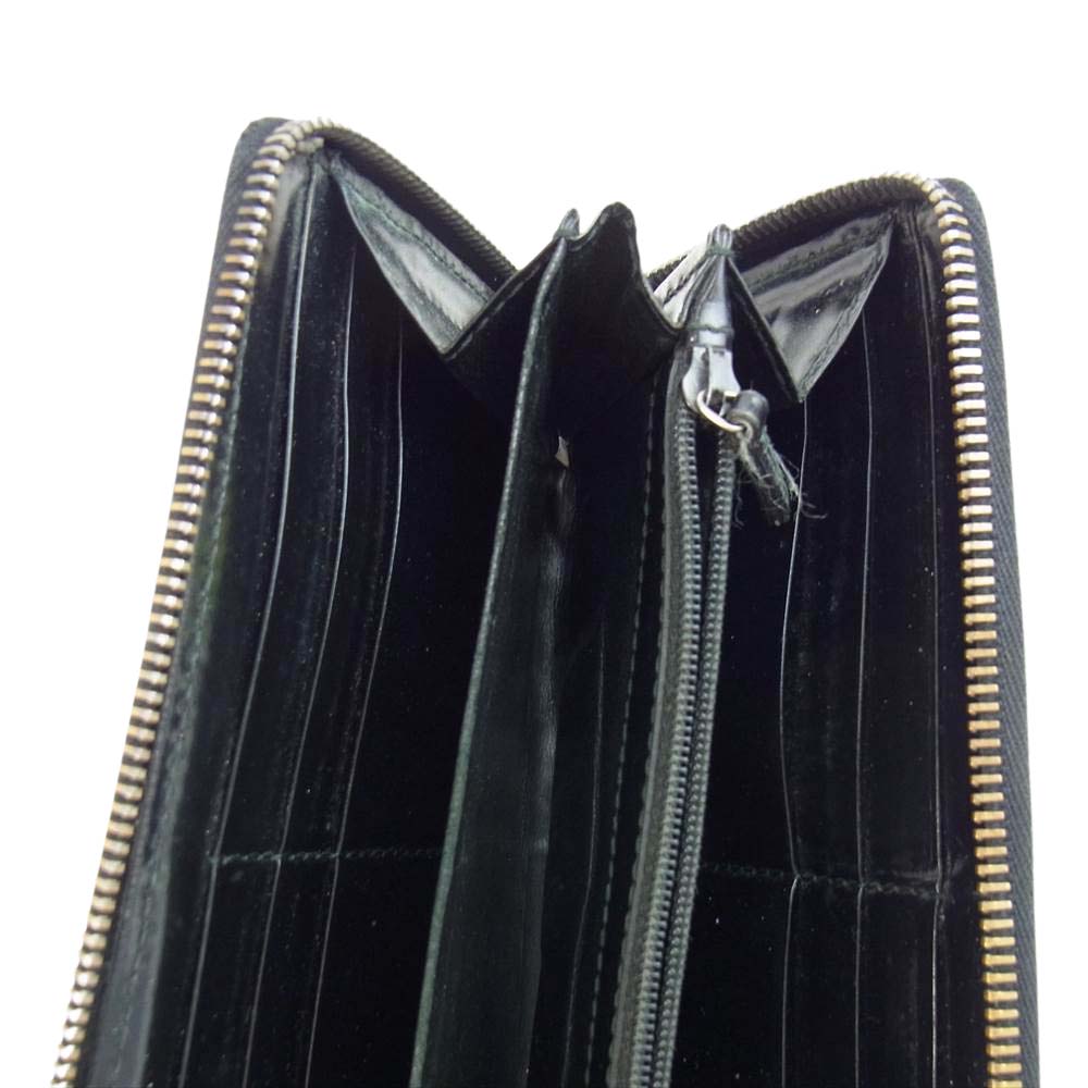 GUCCI グッチ GG インプリメ ラウンドジップ 長財布 ブラック系【中古】