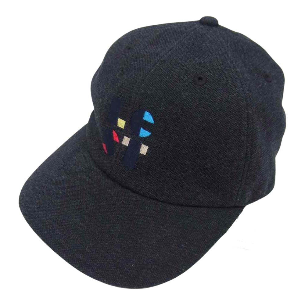 LACOSTE ラコステ CLM1064 ロゴ刺繍 鹿の子 スナップバックキャップ ブラック系【新古品】【未使用】【中古】