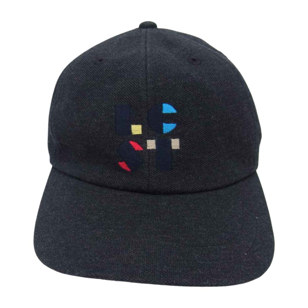 LACOSTE ラコステ CLM1064 ロゴ刺繍 鹿の子 スナップバックキャップ ブラック系【新古品】【未使用】【中古】