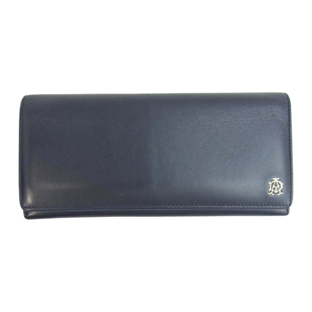 Dunhill ダンヒル L2XR10N 長財布 メンズ リーブス REEVES コートウォレット ネイビー系【中古】