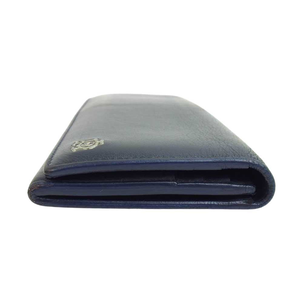 Dunhill ダンヒル L2XR10N 長財布 メンズ リーブス REEVES コートウォレット ネイビー系【中古】