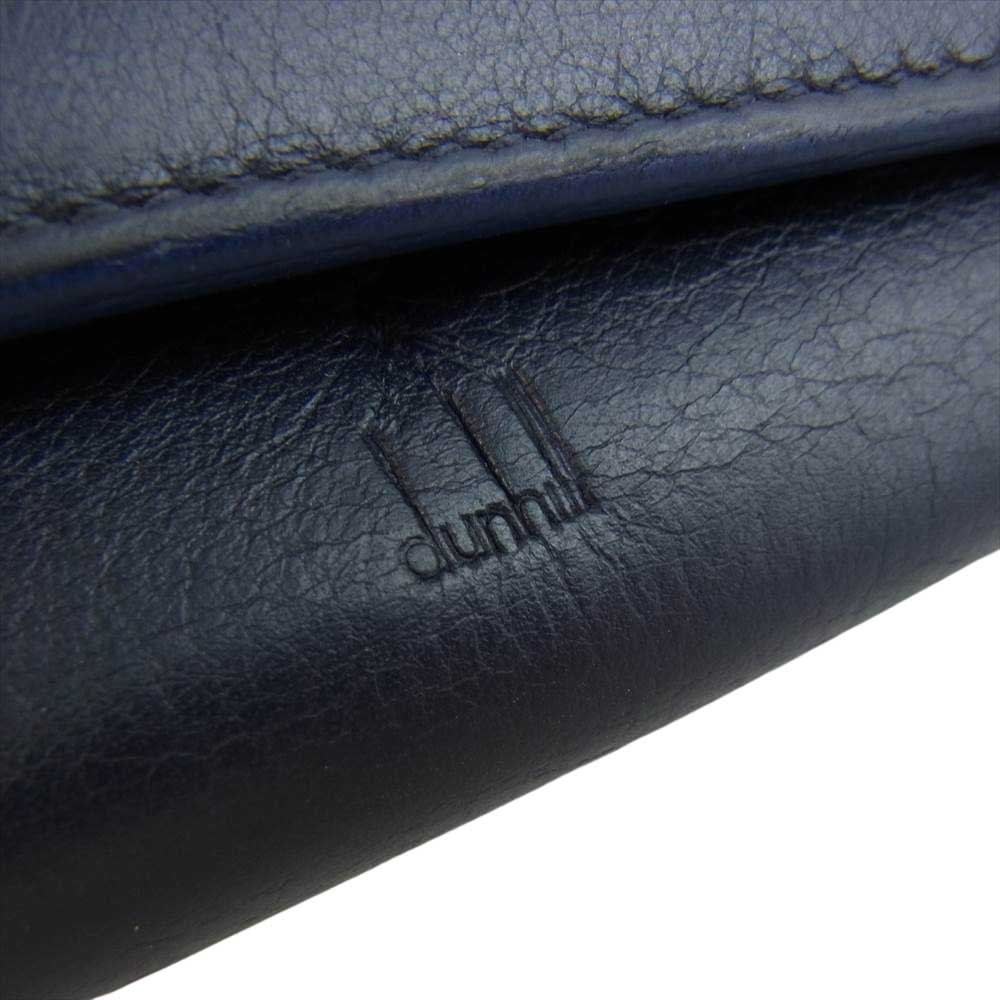 Dunhill ダンヒル L2XR10N 長財布 メンズ リーブス REEVES コートウォレット ネイビー系【中古】
