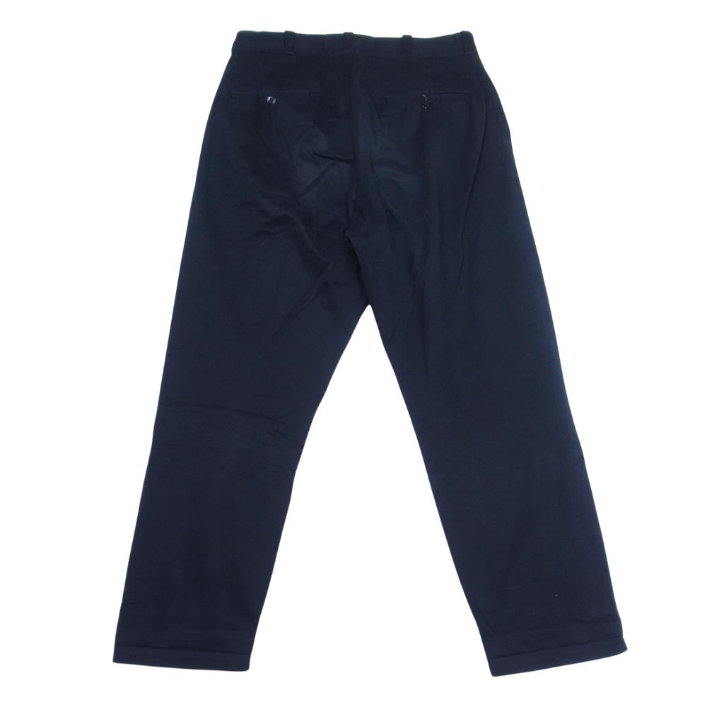 YAECA ヤエカ 176104 CHINO CLOTH PANTS WIDE TAPERED ワイドテーパード チノパンツ ダークネイビー系 32【中古】