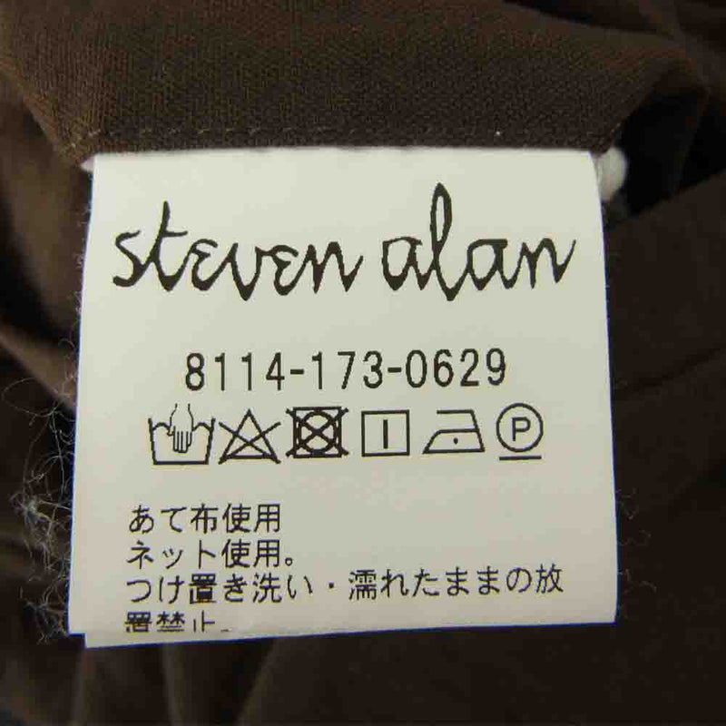 スティーブンアラン NYLON/OX SUPER BAGGY TAPERED PANTS バギーテーパード ナイロン パンツ ブラウン系 S【中古】