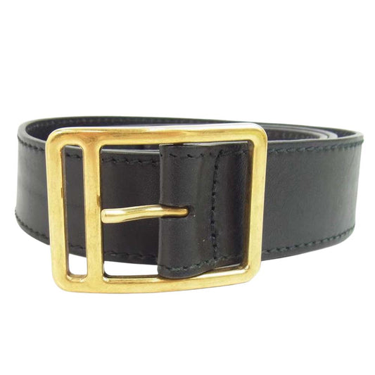 YVES SAINT LAURENT イヴサンローラン レザー ベルト ブラック系【中古】