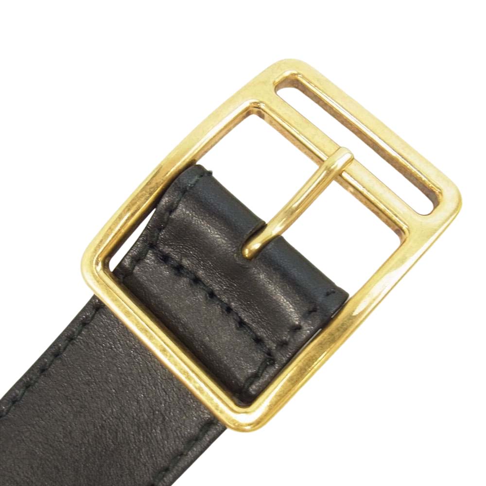YVES SAINT LAURENT イヴサンローラン レザー ベルト ブラック系【中古】