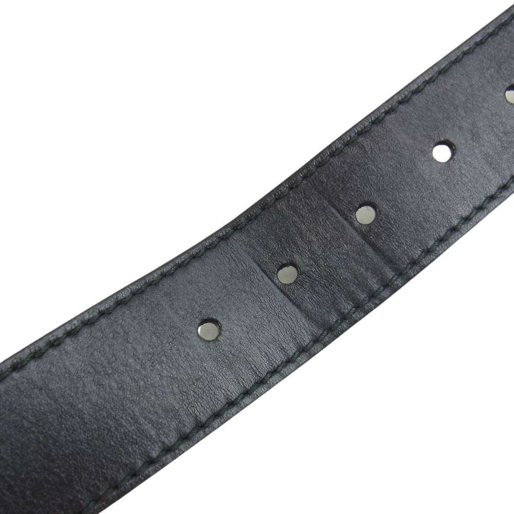 YVES SAINT LAURENT イヴサンローラン レザー ベルト ブラック系【中古】