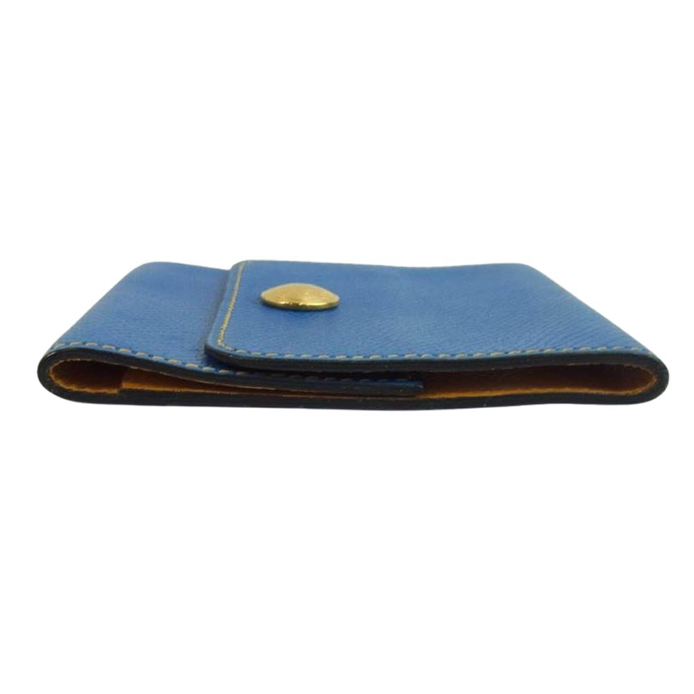 HERMES エルメス アラジフ ポストイットケース ブルー系【中古】