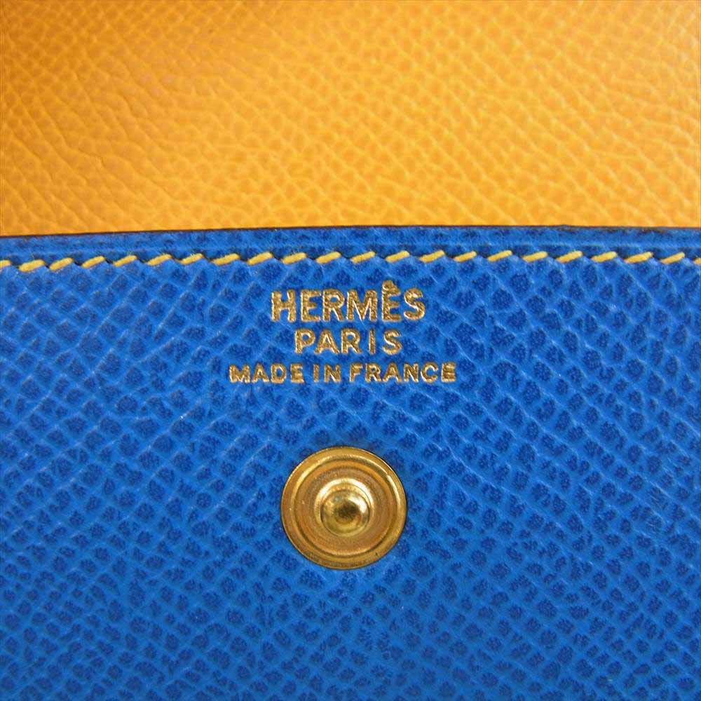 HERMES エルメス アラジフ ポストイットケース ブルー系【中古】