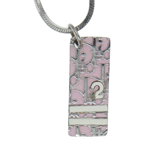 Christian Dior クリスチャンディオール トロッター プレート ネックレス シルバー系【中古】