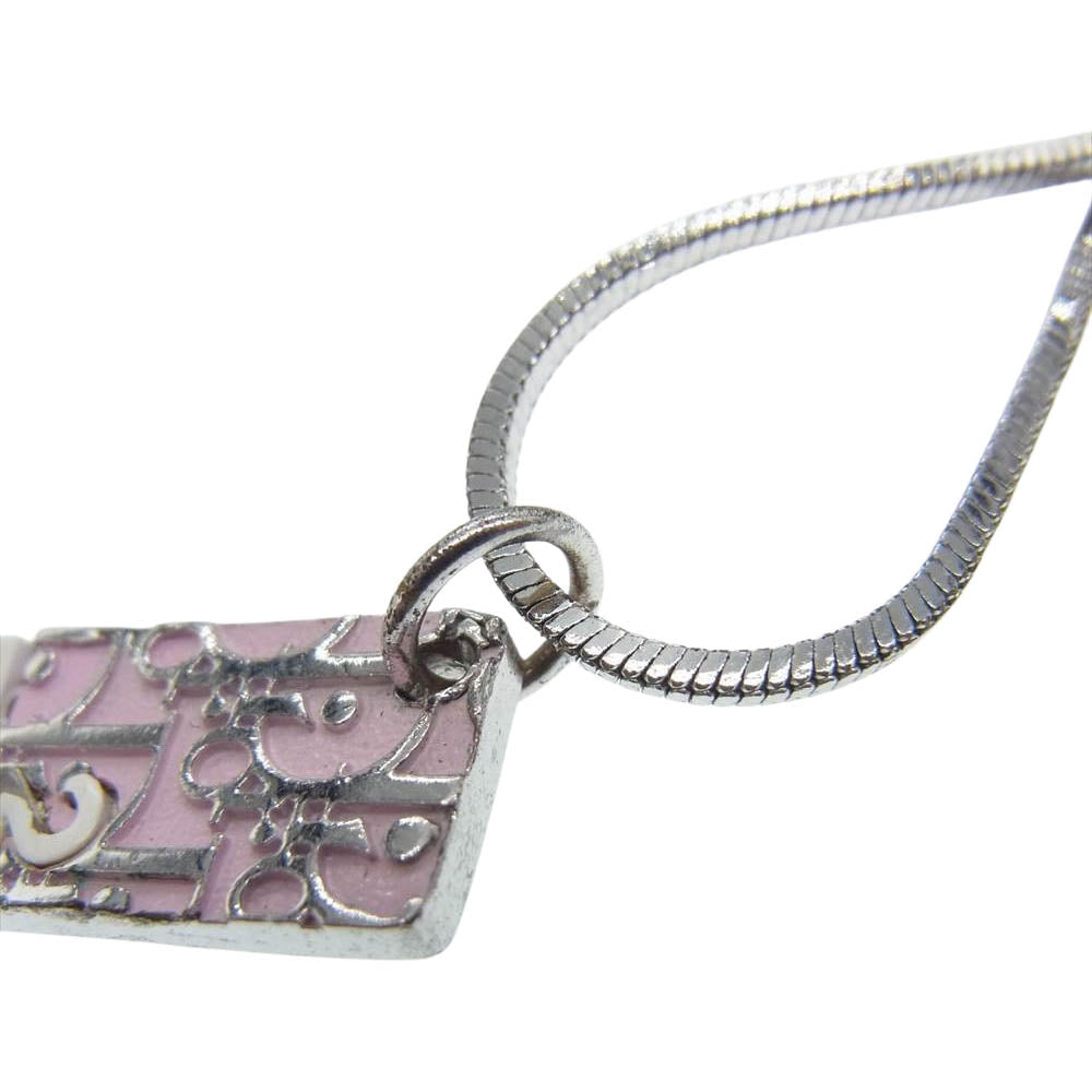Christian Dior クリスチャンディオール トロッター プレート ネックレス シルバー系【中古】