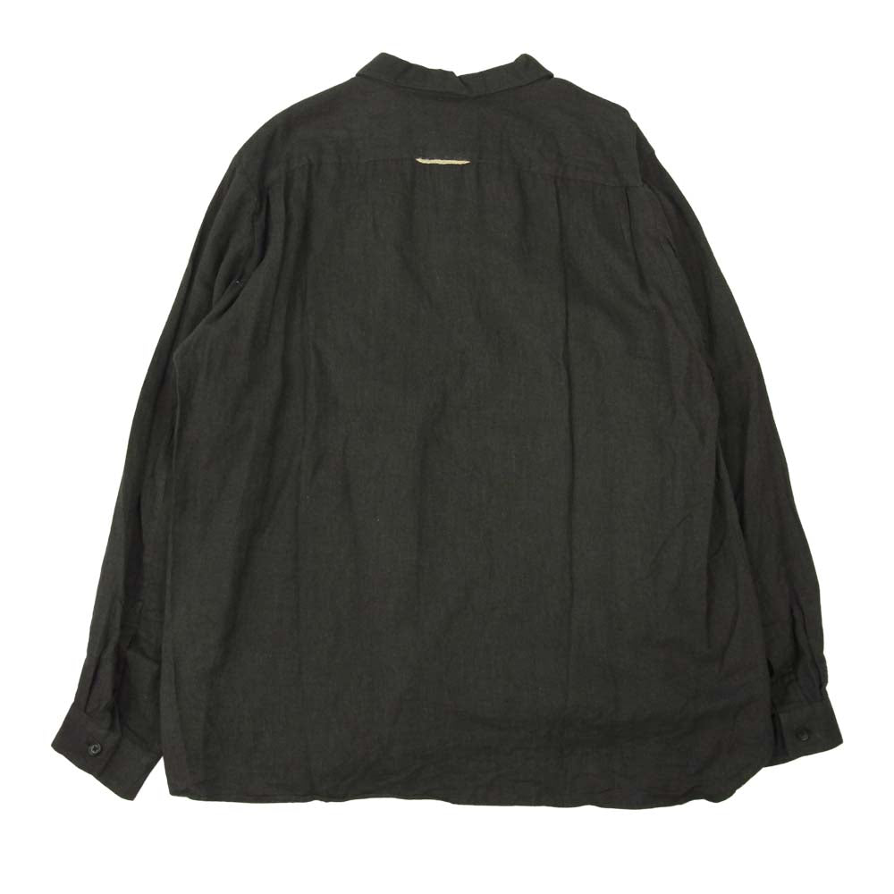 YAECA ヤエカ 47153 コットンラミー プルオーバー 長袖 シャツ チャコール系 2【中古】