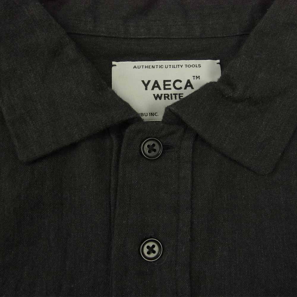 YAECA ヤエカ 47153 コットンラミー プルオーバー 長袖 シャツ チャコール系 2【中古】