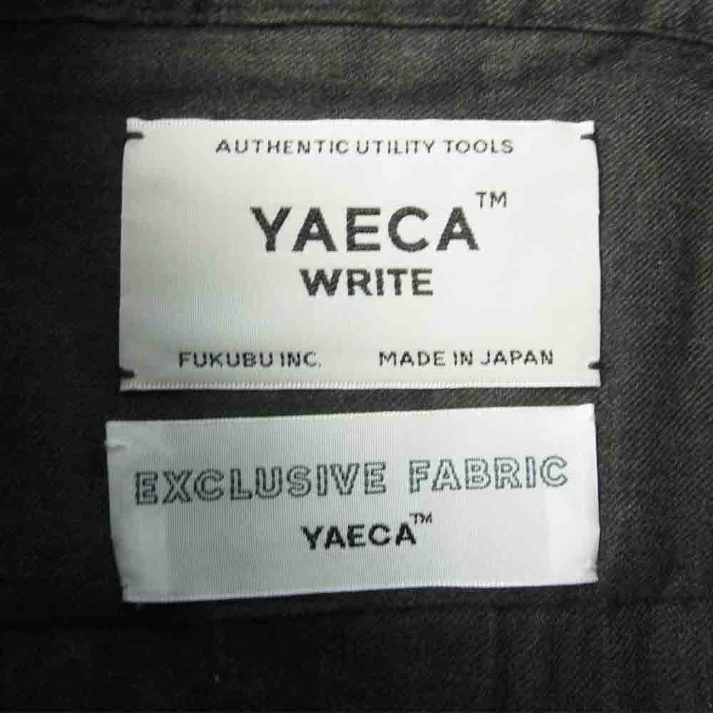 YAECA ヤエカ 47153 コットンラミー プルオーバー 長袖 シャツ チャコール系 2【中古】