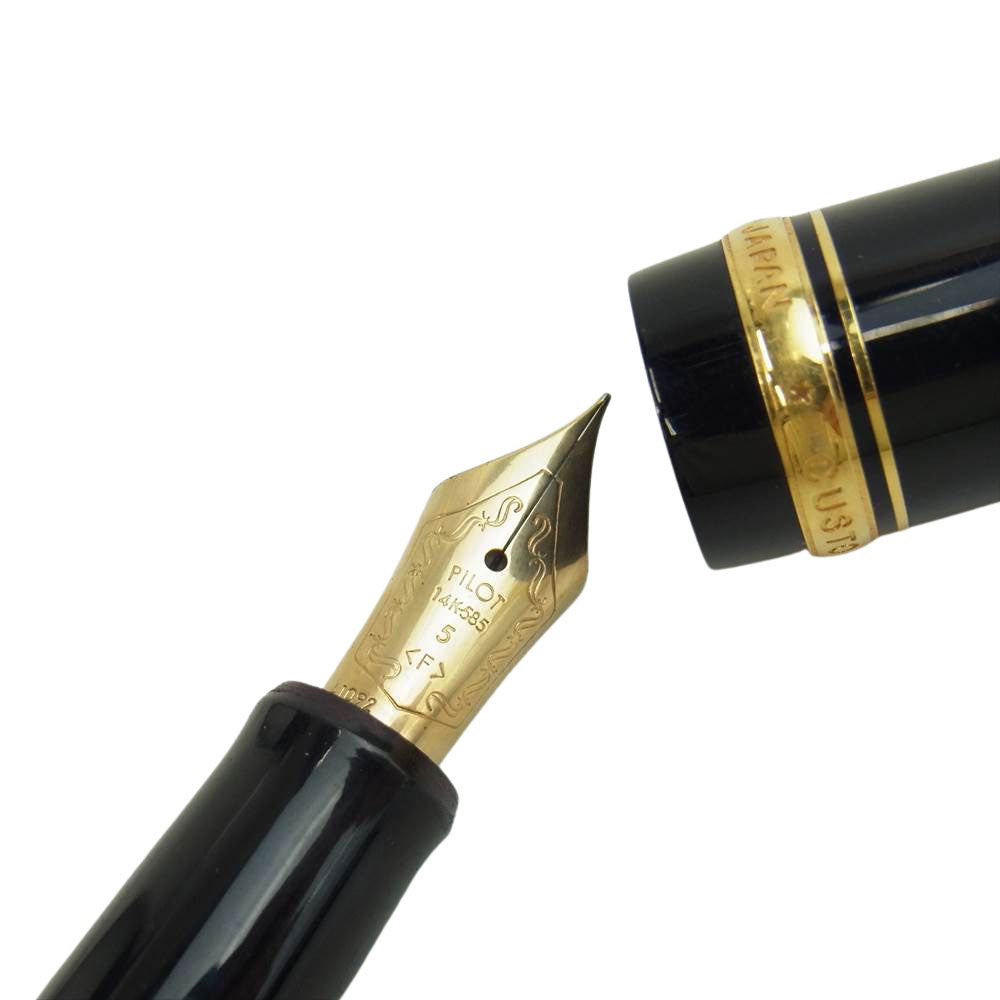 カスタム ペン先 14K 万年筆 ブラック系【中古】