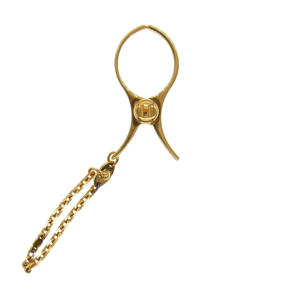 HERMES エルメス グローブホルダー クリップ ゴールド系【中古】