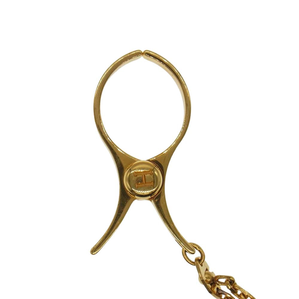 HERMES エルメス グローブホルダー クリップ ゴールド系【中古】