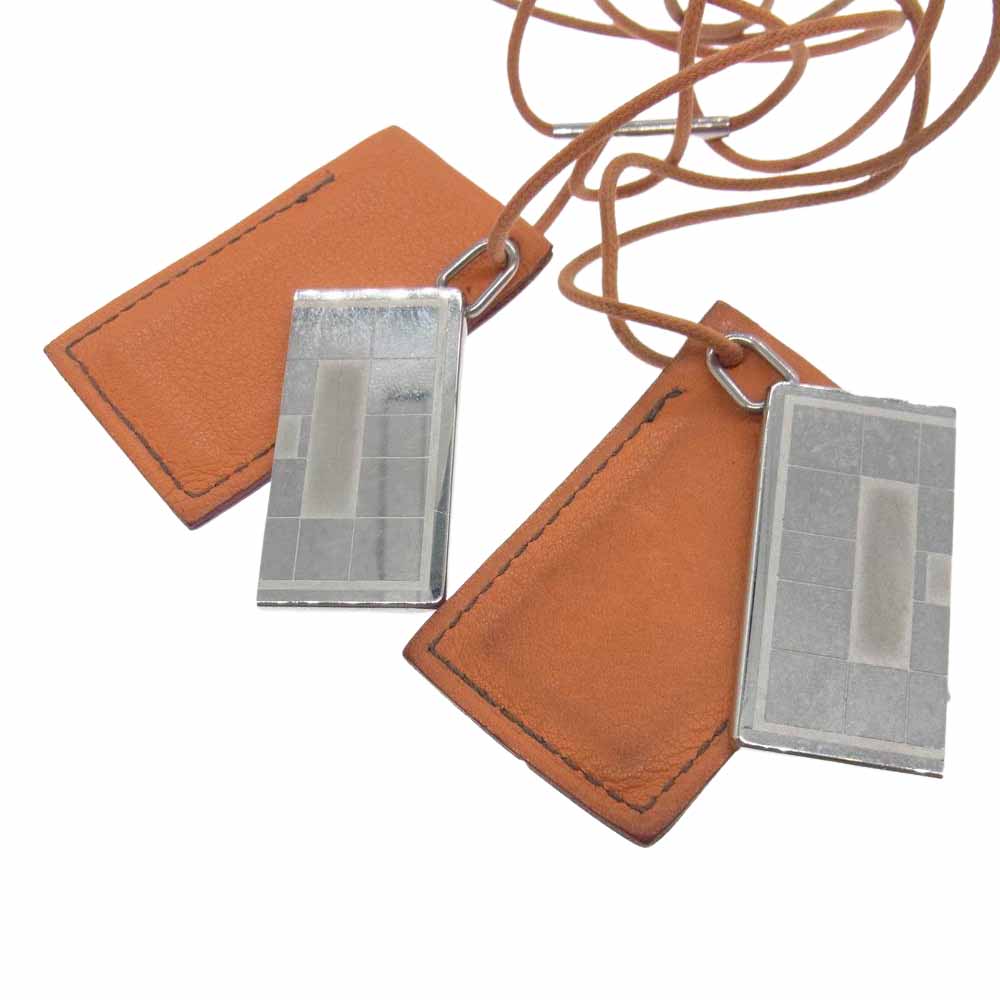 HERMES エルメス ペア チョーカー オレンジ系【中古】