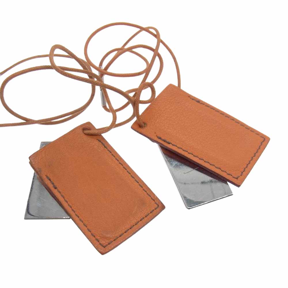HERMES エルメス ペア チョーカー オレンジ系【中古】