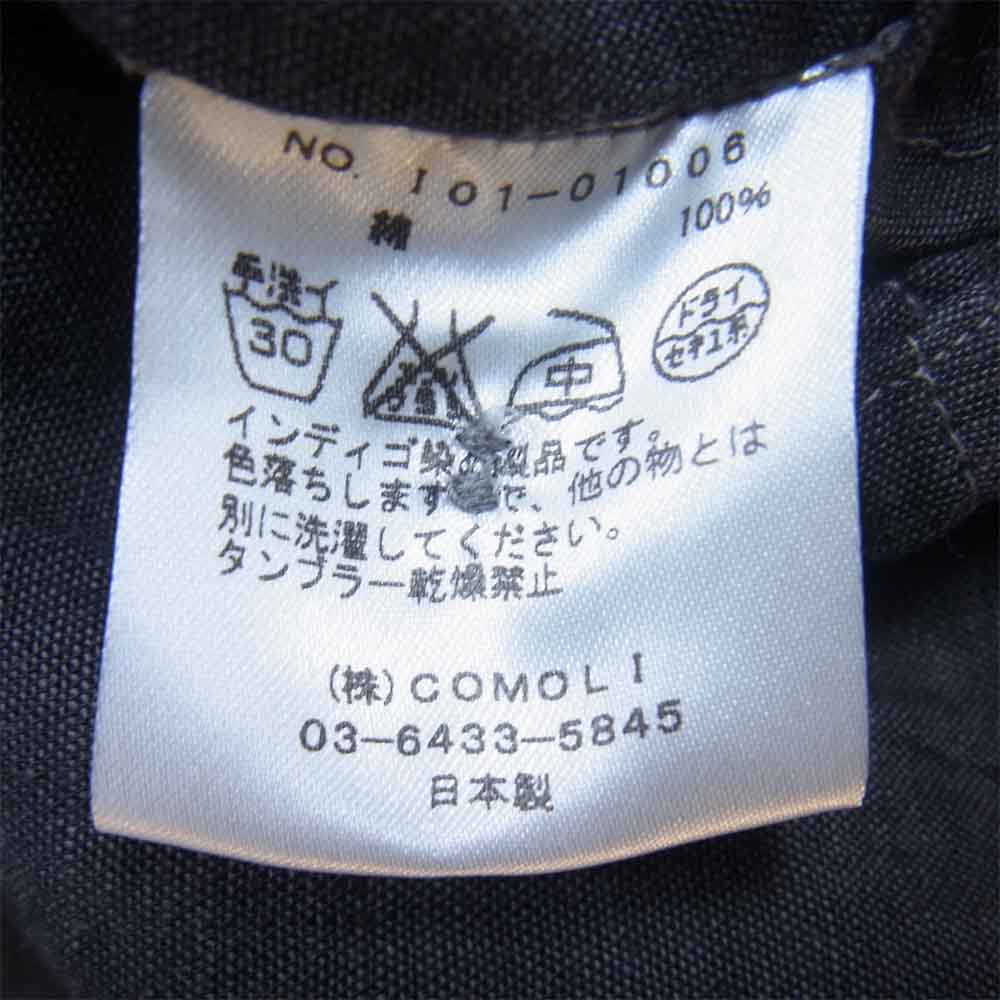 COMOLI コモリ I01-01006 ベタシャン シャツ ジャケット チャコール系 1【中古】