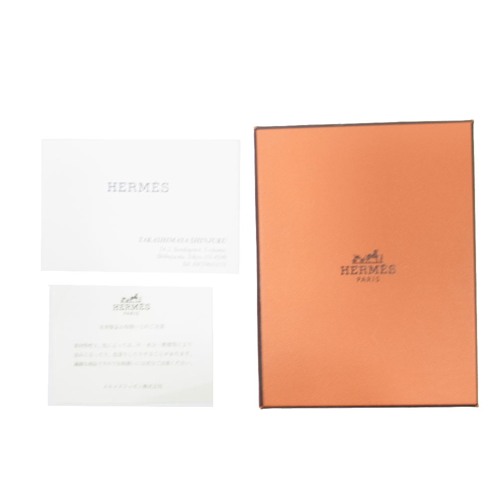 HERMES エルメス ネックストラップ付 メモ帳 ブルー系【中古】