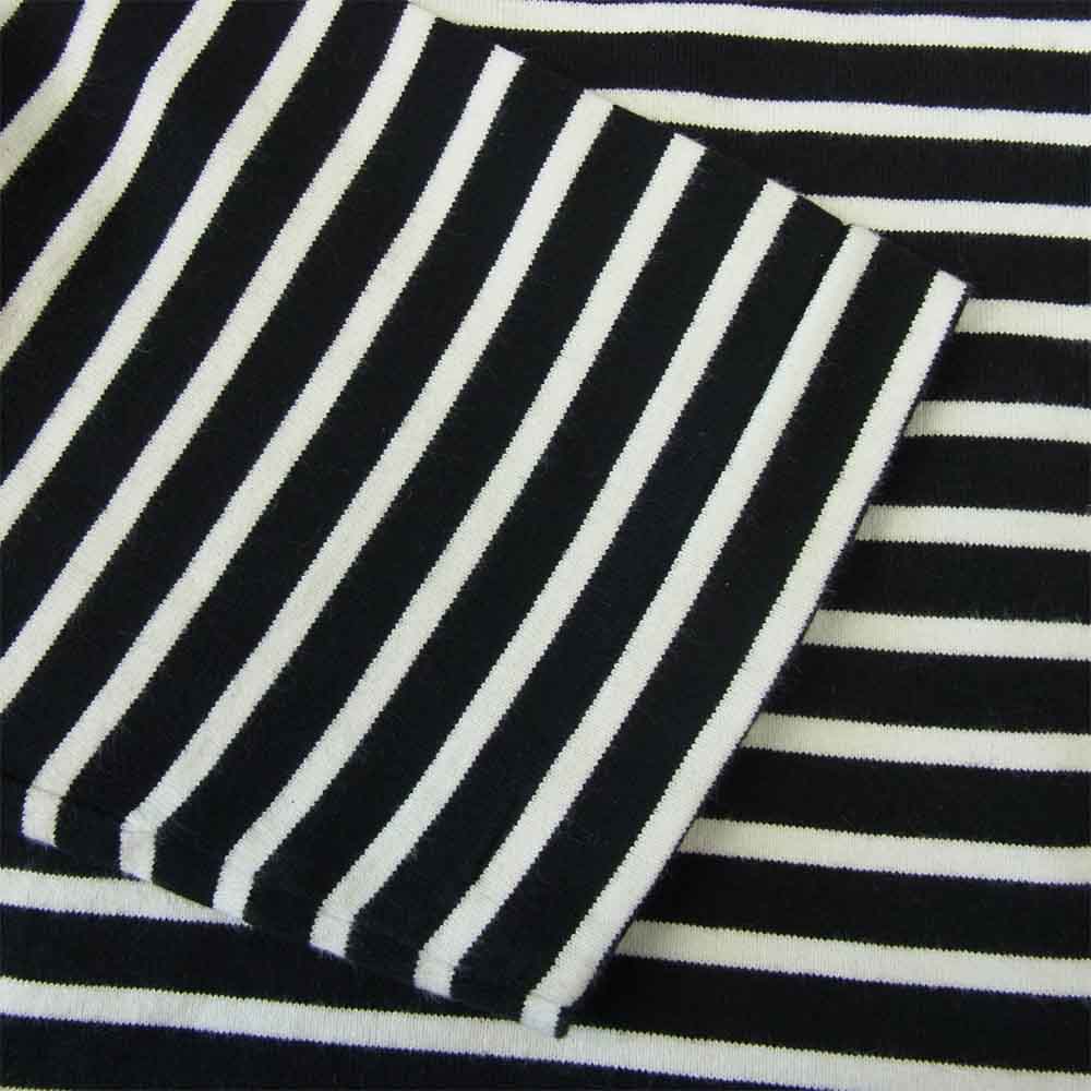 COMOLI コモリ 18SS M01-05004 バスクシャツ ボートネック ボーダー カットソー 長袖 Tシャツ ネイビー系 ホワイト系 2【中古】