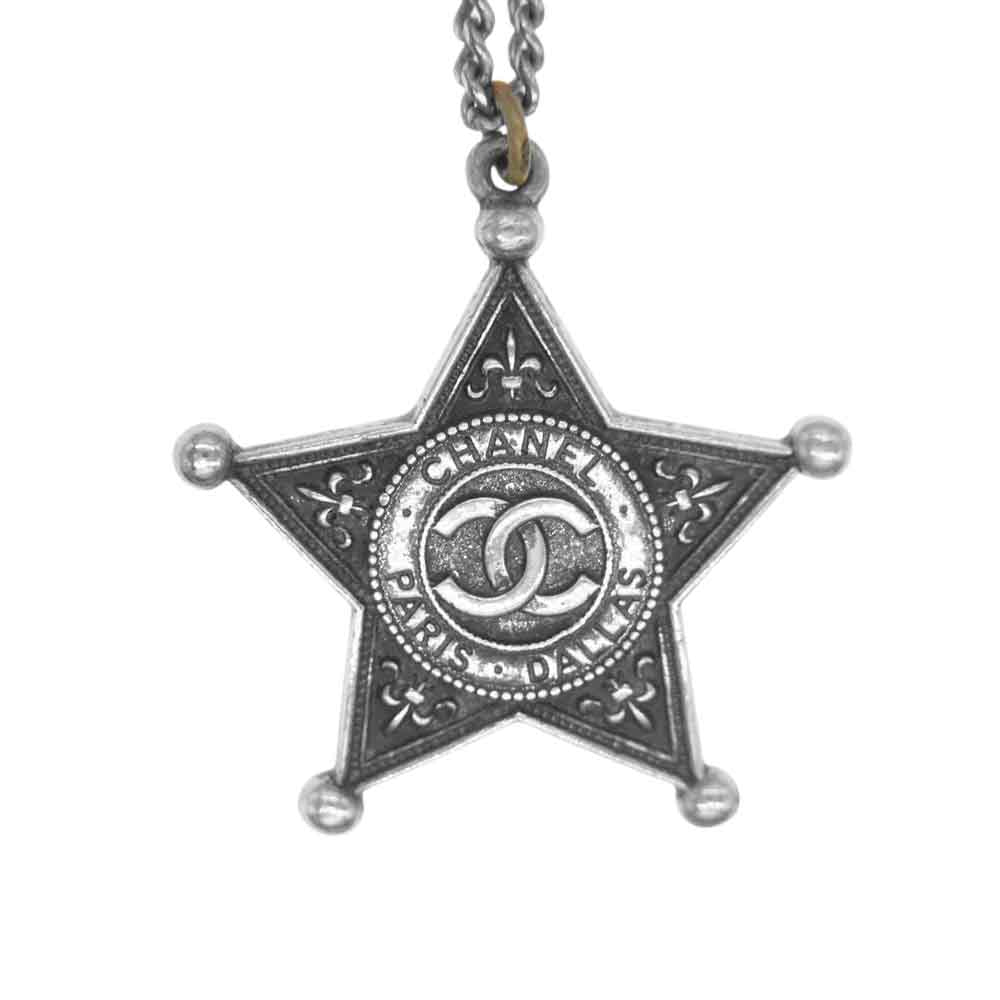 CHANEL シャネル A14A 星 スター パリダラス ネックレス シルバー系【中古】