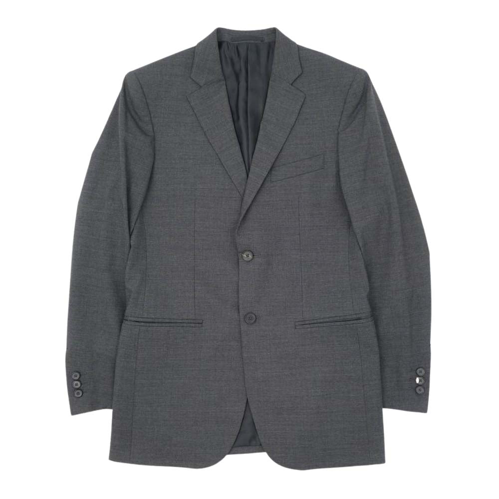 JIL SANDER ジルサンダー 国内正規品 イタリア製 M214602 ウール 2B セットアップ テーラードジャケット スラックスパンツ ダークグレー系 44【中古】