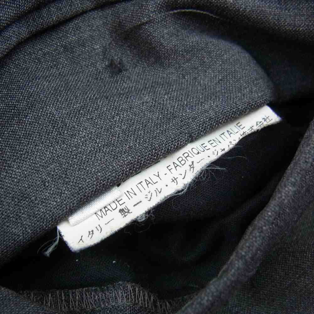 JIL SANDER ジルサンダー 国内正規品 イタリア製 M214602 ウール 2B セットアップ テーラードジャケット スラックスパンツ ダークグレー系 44【中古】