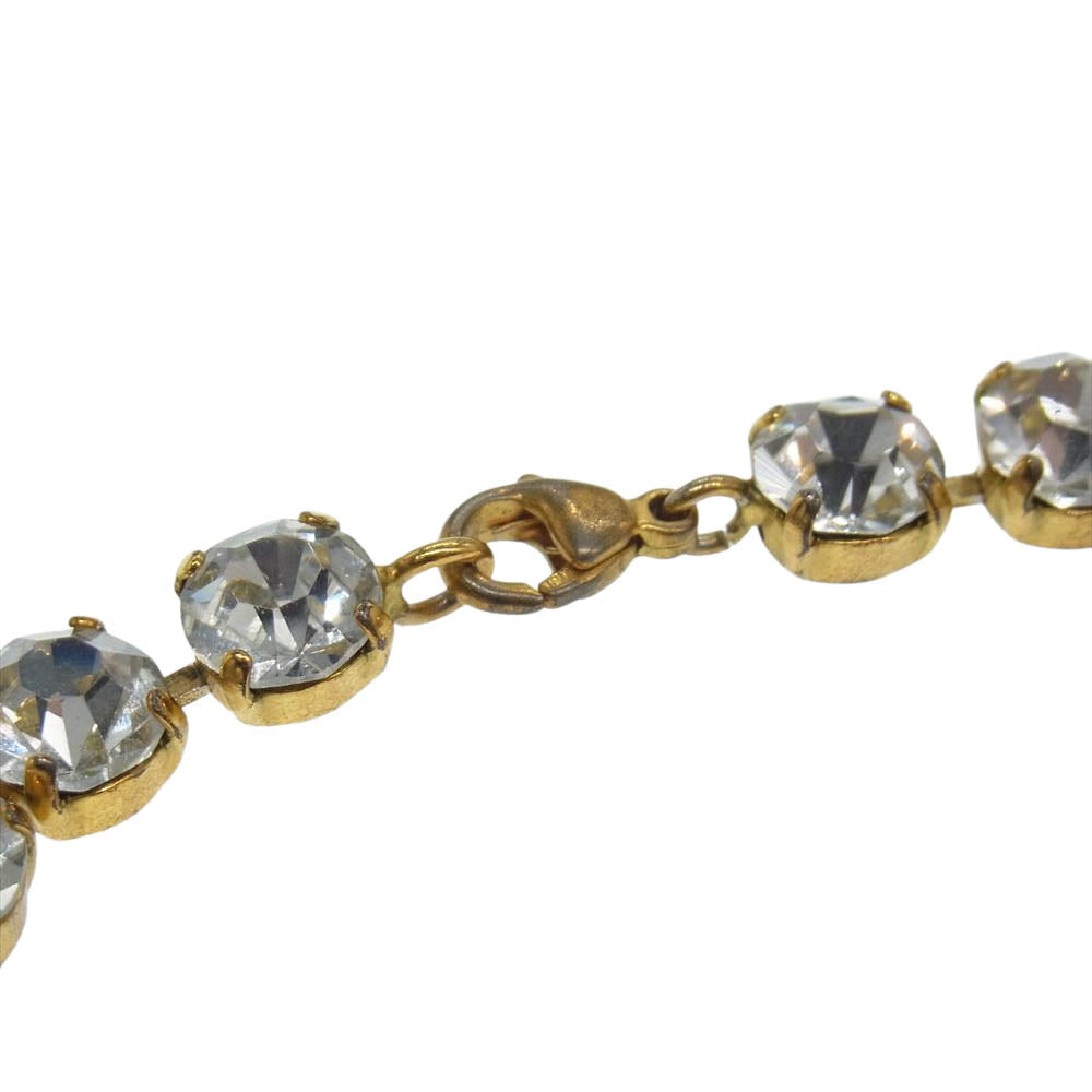 CHANEL シャネル 95P ココマーク ビジュー ラインストーン ブレスレット ゴールド系【中古】