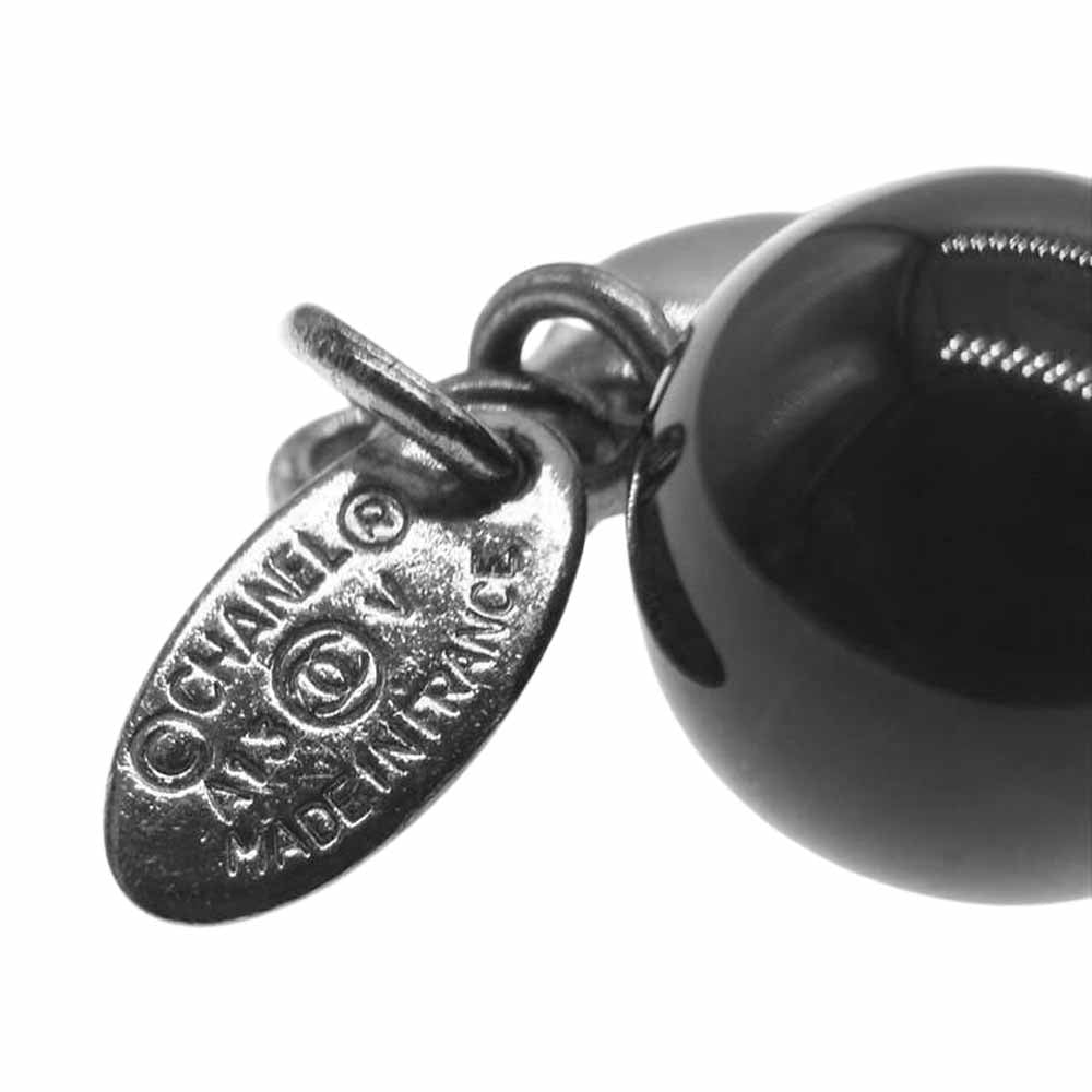 CHANEL シャネル A13V ココマーク フェイクパール ビーズ ブレスレット ブラック系【中古】