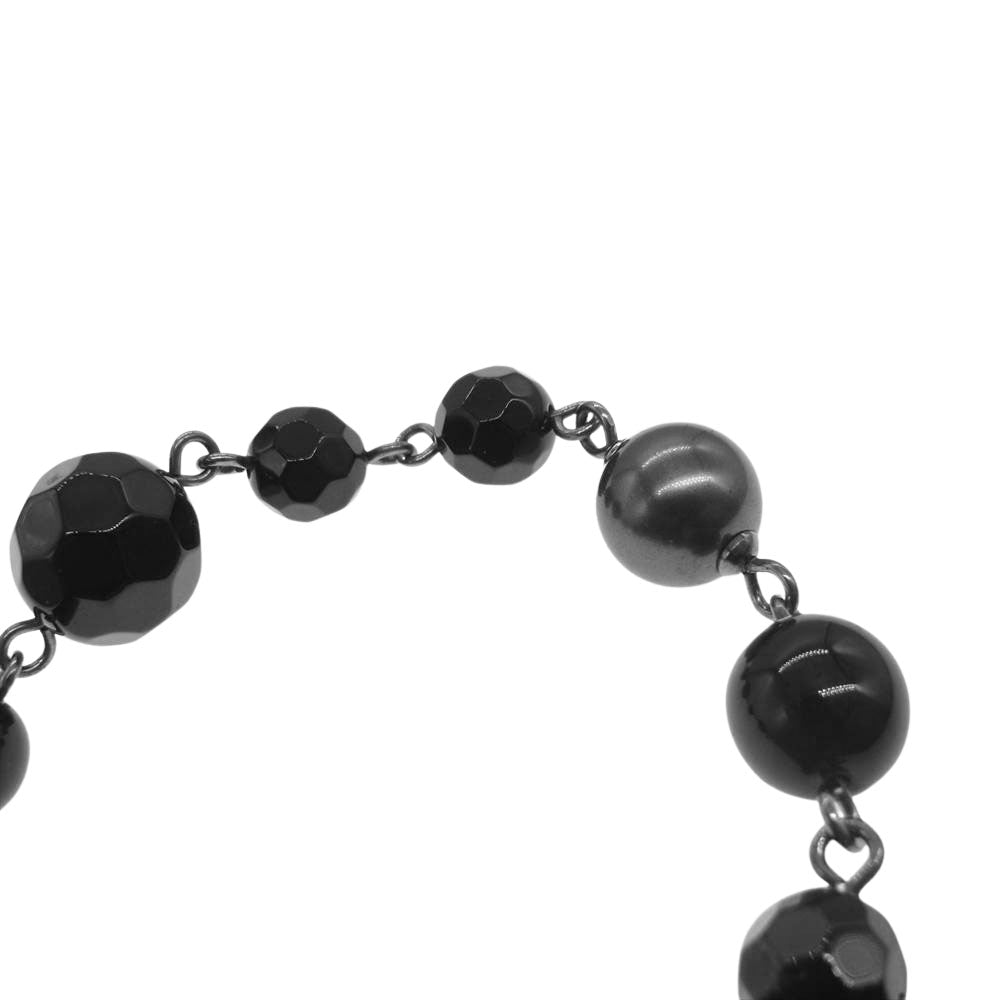 CHANEL シャネル A13V ココマーク フェイクパール ビーズ ブレスレット ブラック系【中古】