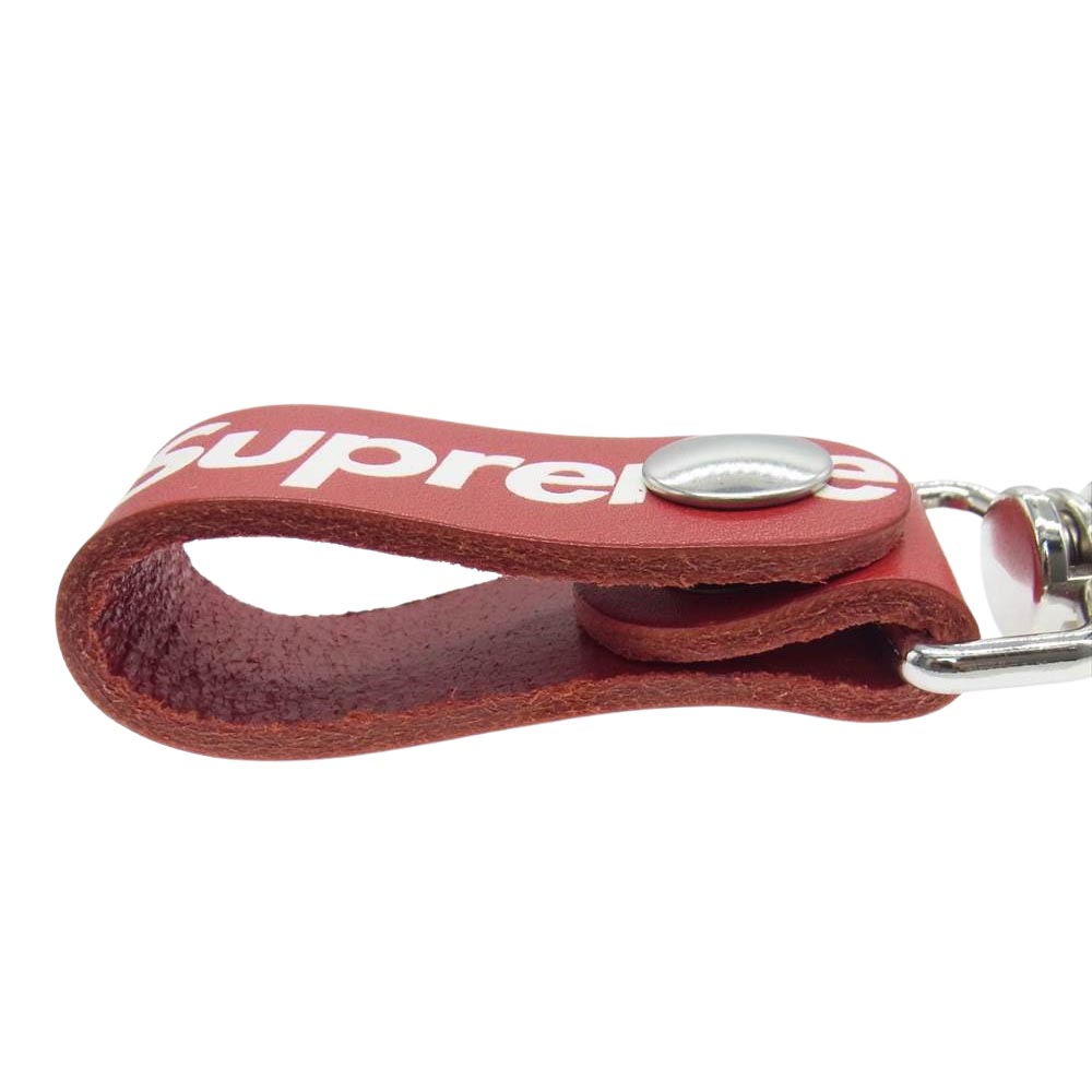 Supreme シュプリーム 21SS Leather Key Loop レザー キー ループ レッド系【中古】