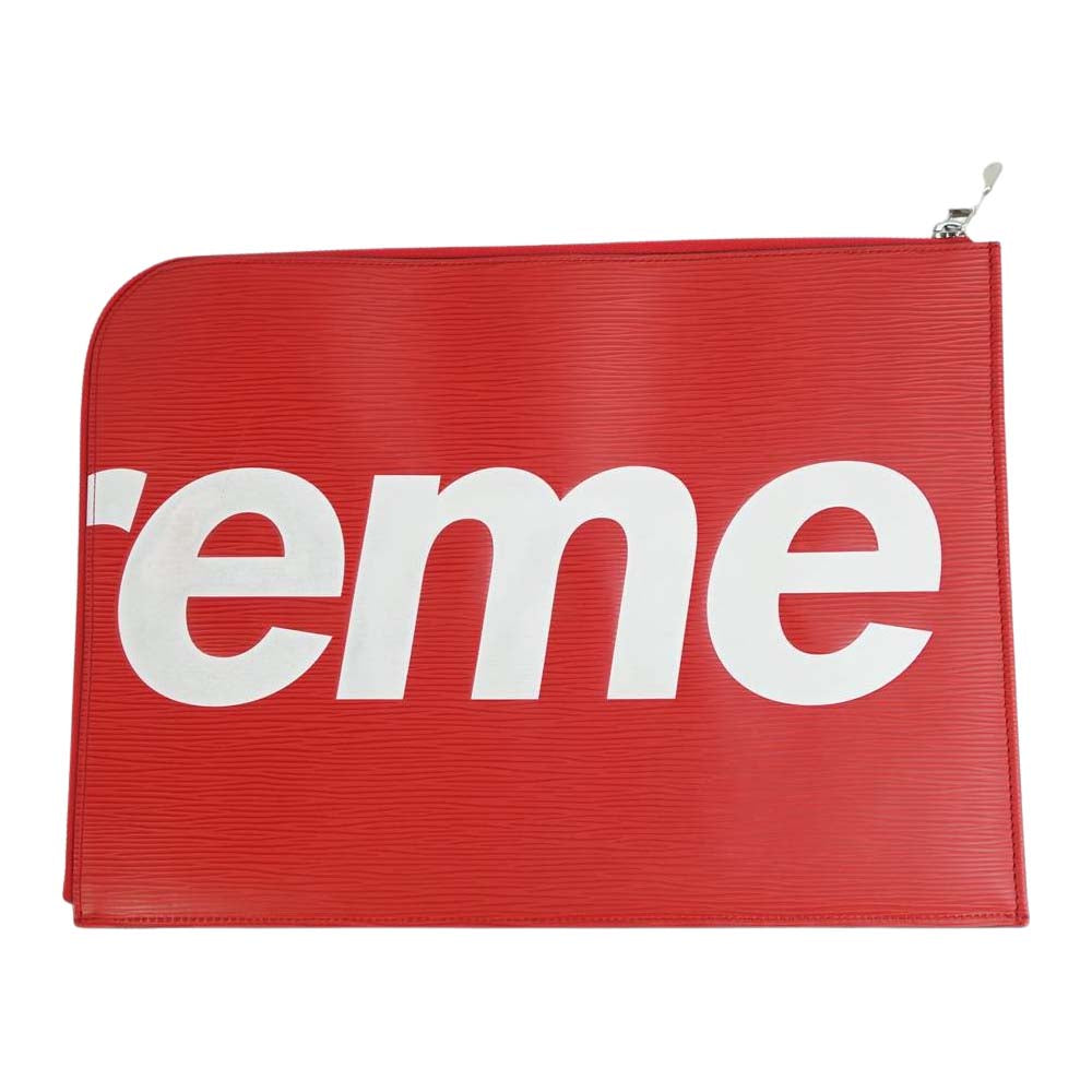 Supreme シュプリーム LOUIS VUITTON 17AW M67722 LV Pochette Jour GM ルイヴィトン エピ レザー クラッチバッグ レッド系【中古】