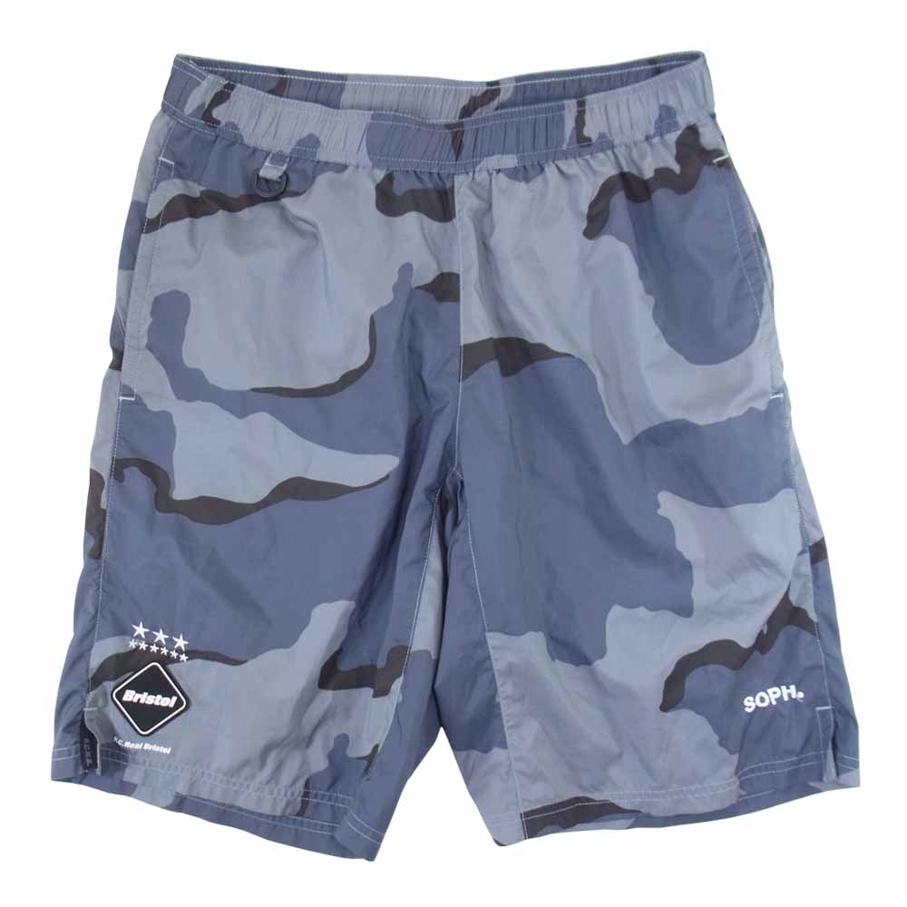 F.C.R.B. エフシーアールビー FCRB-167014 CAMOUFLAGE PRACTICE SHORT カモフラージュ プラクティス ショーツ ハーフ パンツ グレーカモ グレー系 S【中古】