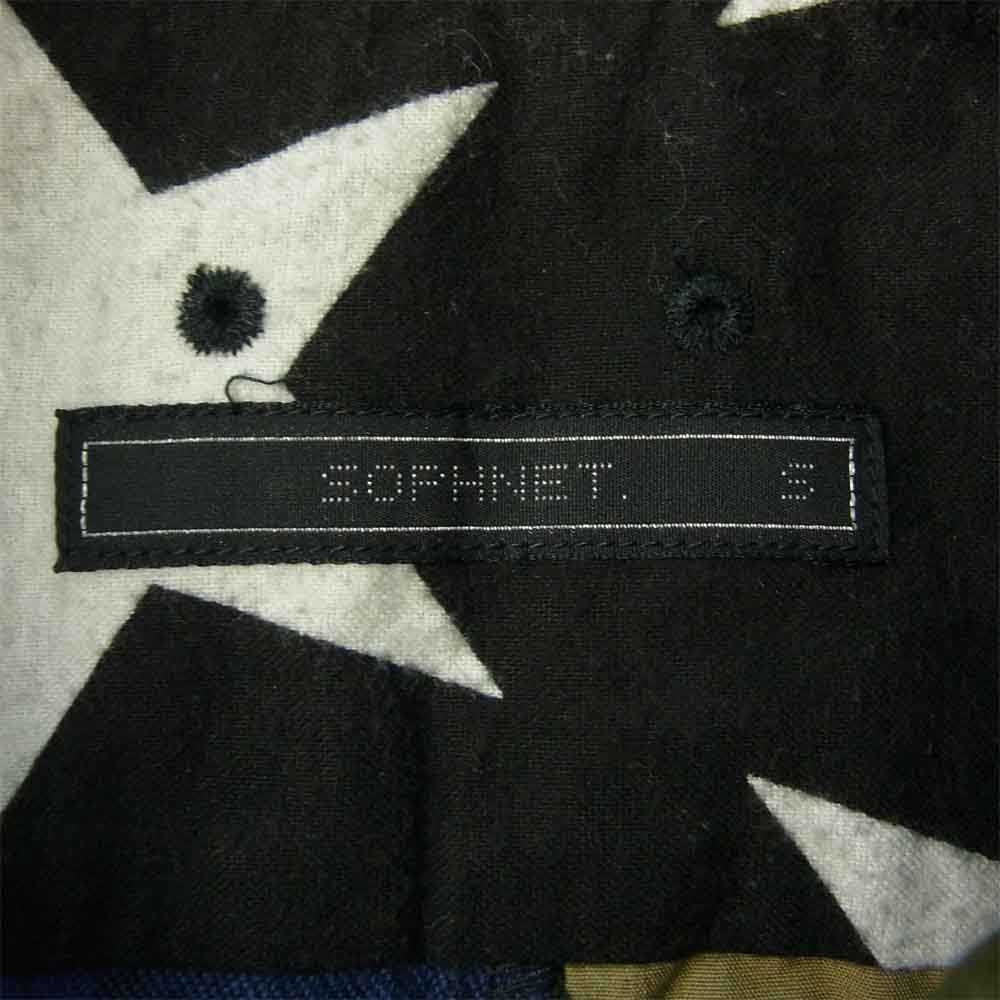 SOPHNET. ソフネット SOPH-156016 MULTI MIX FLANNEL B.D SHIRT マルチ ミックス 再構築 フランネル ボタンダウン シャツ S【中古】
