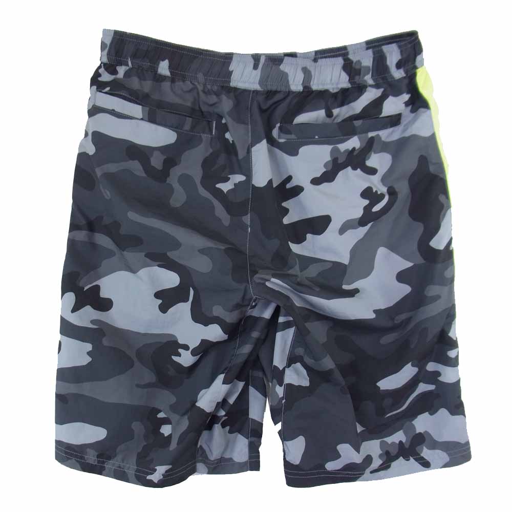 F.C.R.B. エフシーアールビー FCRB-170008 CAMOUFLAGE PRACTICE SHORT カモフラージュ プラクティス ショーツ ハーフ パンツ グレーカモ×蛍光イエロー グレー系 S【中古】