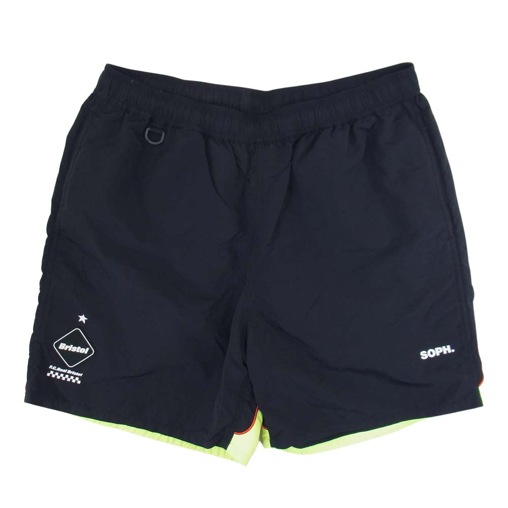 F.C.R.B. エフシーアールビー FCRB-190005 FIRE FLAME SHORTS ファイア フレイム ショーツ ハーフ パンツ ブラック系 S【中古】