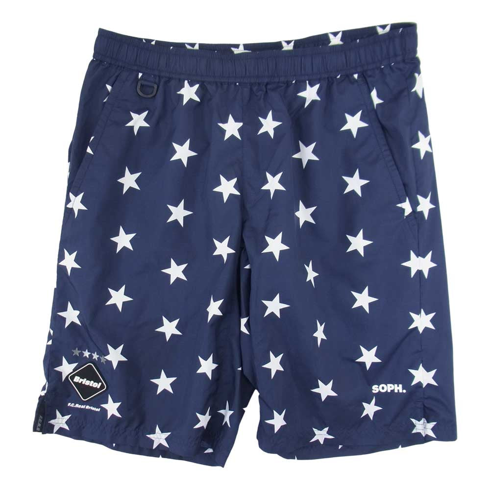 F.C.R.B. エフシーアールビー FCRB-189027 TEAM PRACTICE SHORTS チーム プラクティス ショーツ ハーフ パンツ スター ネイビー系 S【中古】