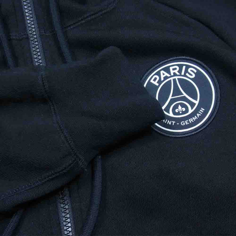 NIKE ナイキ BQ8346-010 Jordan ジョーダン × Paris Saint-Germain PSG パリサンジェルマン ブラックキャット フルジップ フリース パーカー ブラック系 S【中古】