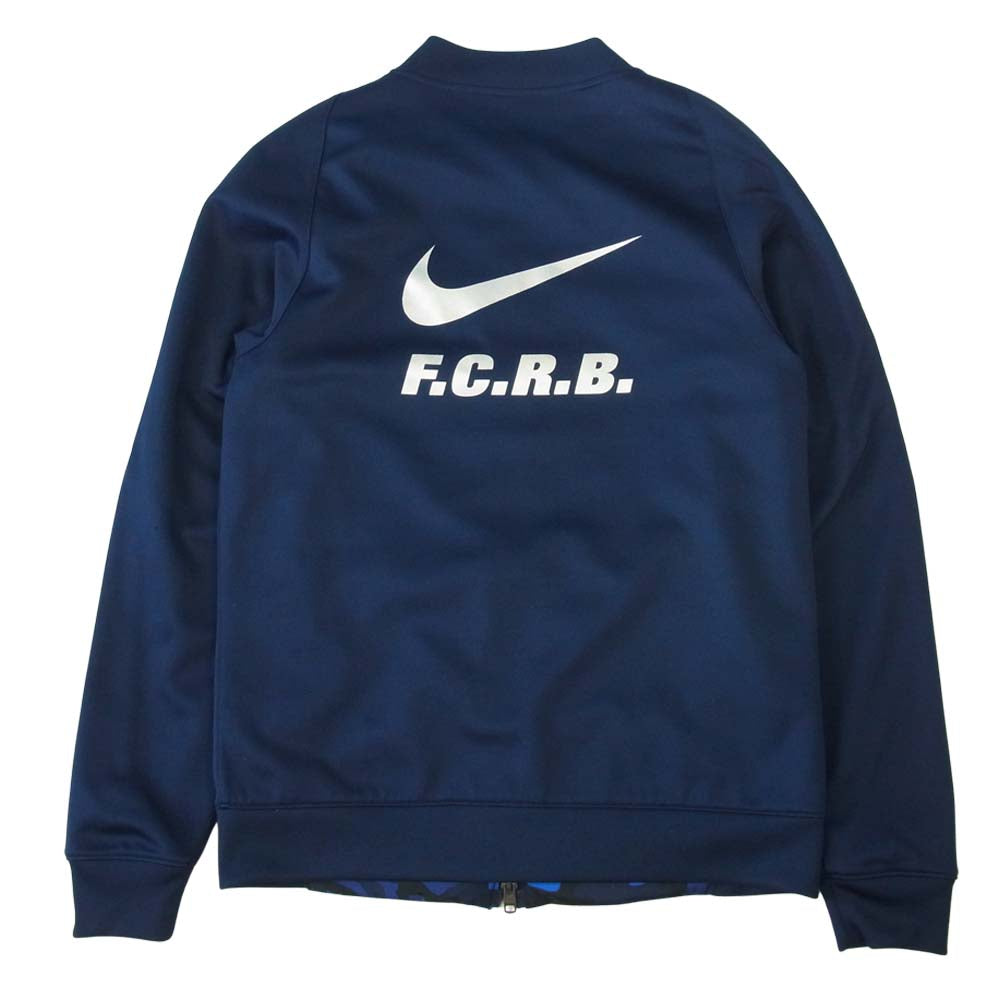 F.C.R.B. エフシーアールビー 823118-450 × NIKE ナイキ WARM UP JACKET リバーシブル ウォームアップ ブルゾン ジャケット ネイビー系 S【中古】
