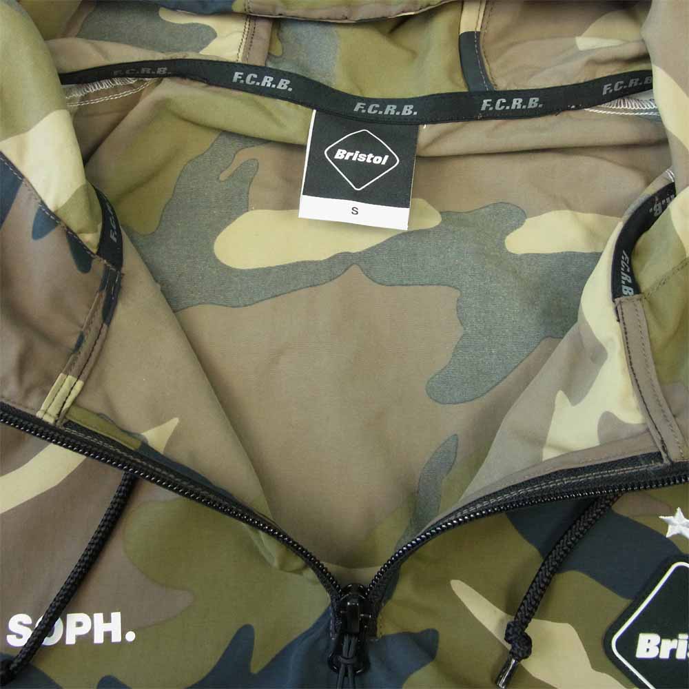F.C.R.B. エフシーアールビー FCRB-190023 HALF ZIP ANORAK ハーフジップ アノラック ジャケット カモ×蛍光イエロー マルチカラー系 S【中古】
