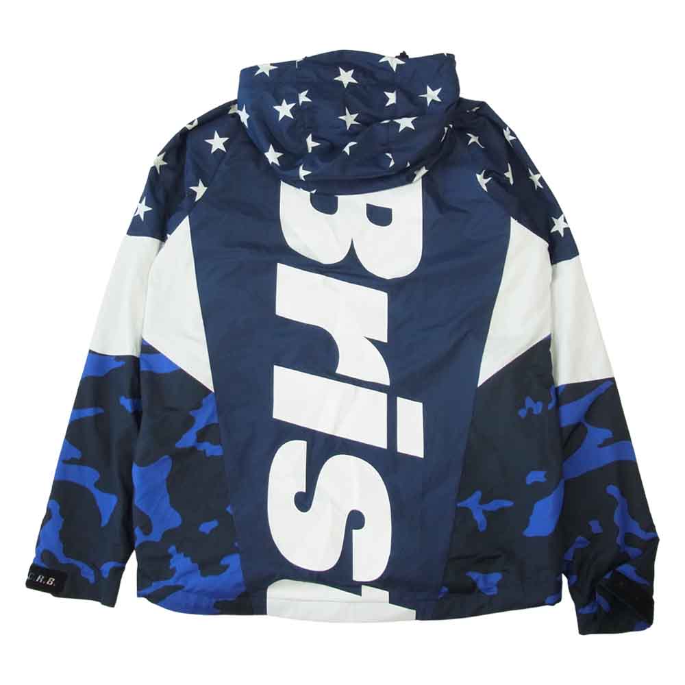 F.C.R.B. エフシーアールビー FCRB-189025 MULTI PATTERN TRAINING JACKET マルチパターン トレーニング  ジャケット スター×ブルーカモ ネイビー系 S【中古】