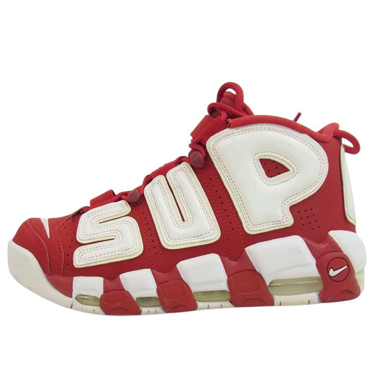 Supreme シュプリーム 17SS 902290-600 × NIKE ナイキ AIR MORE UPTEMPO エア モア アップテンポ モアテン シュプテン レッド系 ホワイト系 26cm【中古】