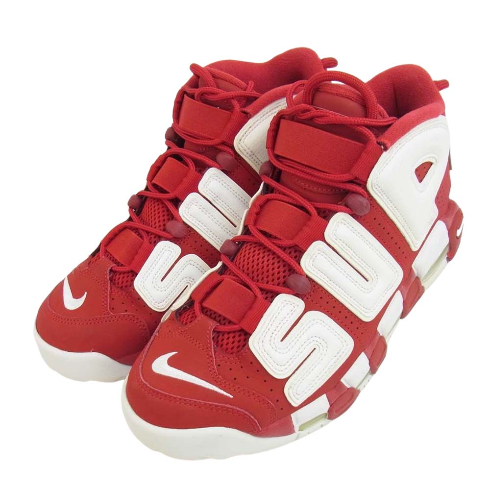 Supreme シュプリーム 17SS 902290-600 × NIKE ナイキ AIR MORE UPTEMPO エア モア アップテンポ モアテン シュプテン レッド系 ホワイト系 26cm【中古】