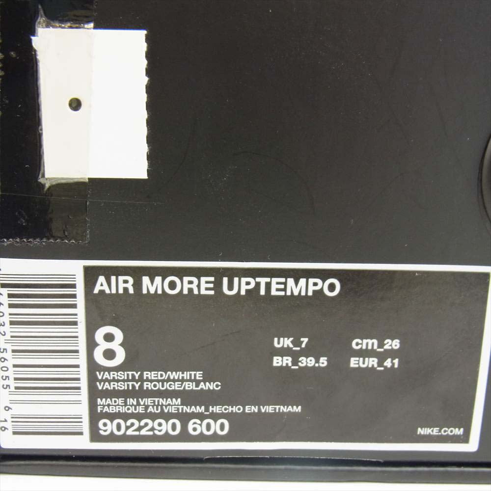 Supreme シュプリーム 17SS 902290-600 × NIKE ナイキ AIR MORE UPTEMPO エア モア アップテンポ モアテン シュプテン レッド系 ホワイト系 26cm【中古】