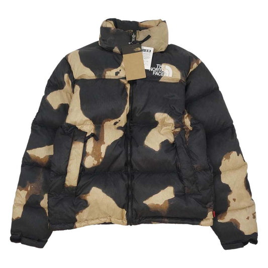 Supreme シュプリーム 21AW ND52100I × THE NORTH FACE ノースフェイス Bleached Denim Print Nuptse Jacket ブリーチ デニム プリント ダウン ジャケット M【新古品】【未使用】【中古】