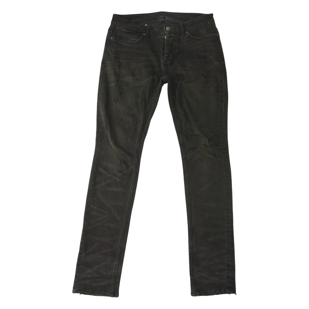 TSUBI スビ van winkle ヴァンウィンクル USED加工 ブラック デニム パンツ グレー系【中古】